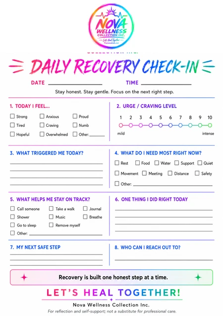 Preview of Daily Recovery Check-In