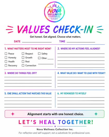 Preview of Values Check-In